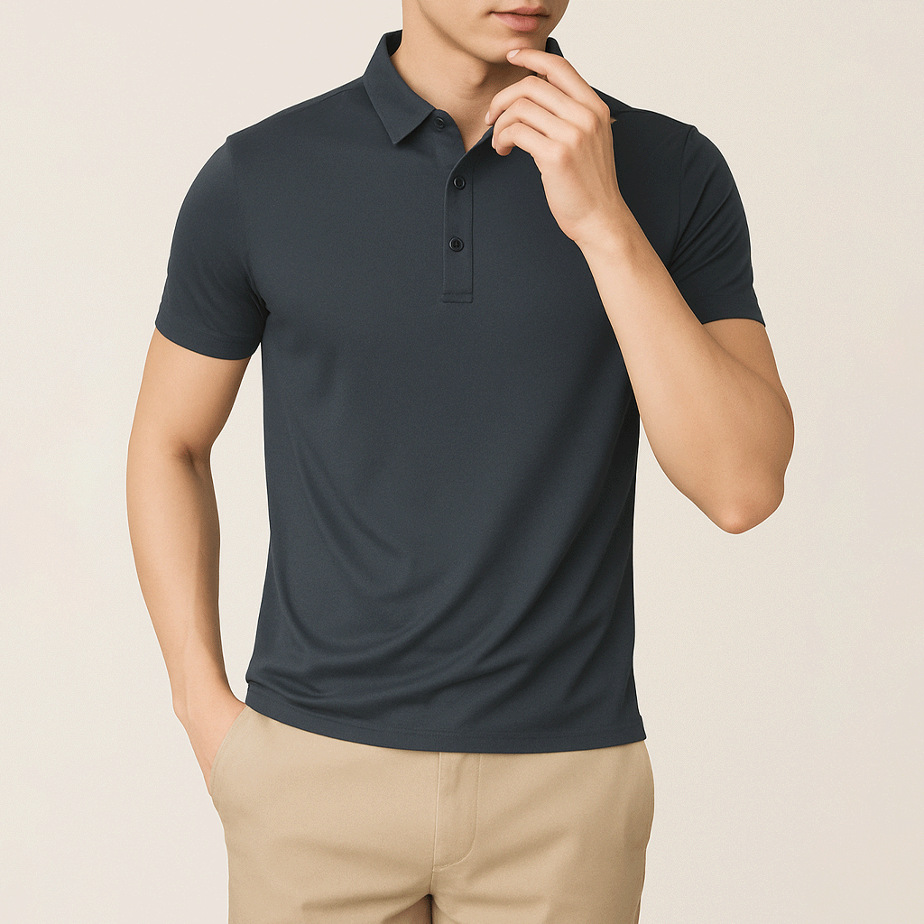 Polo en soie glacée | MODELINE