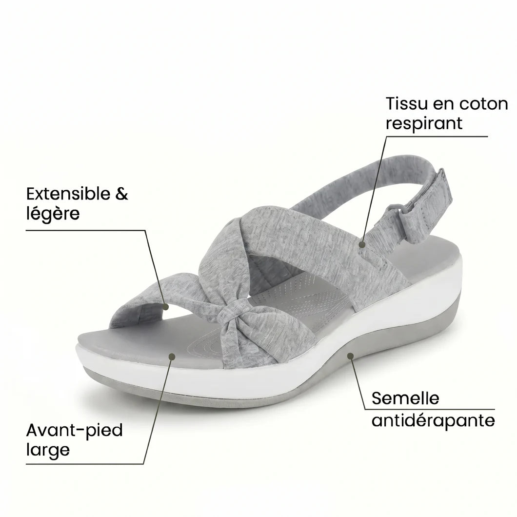 Nubéa™ - Sandales en tissu à confort orthopédique