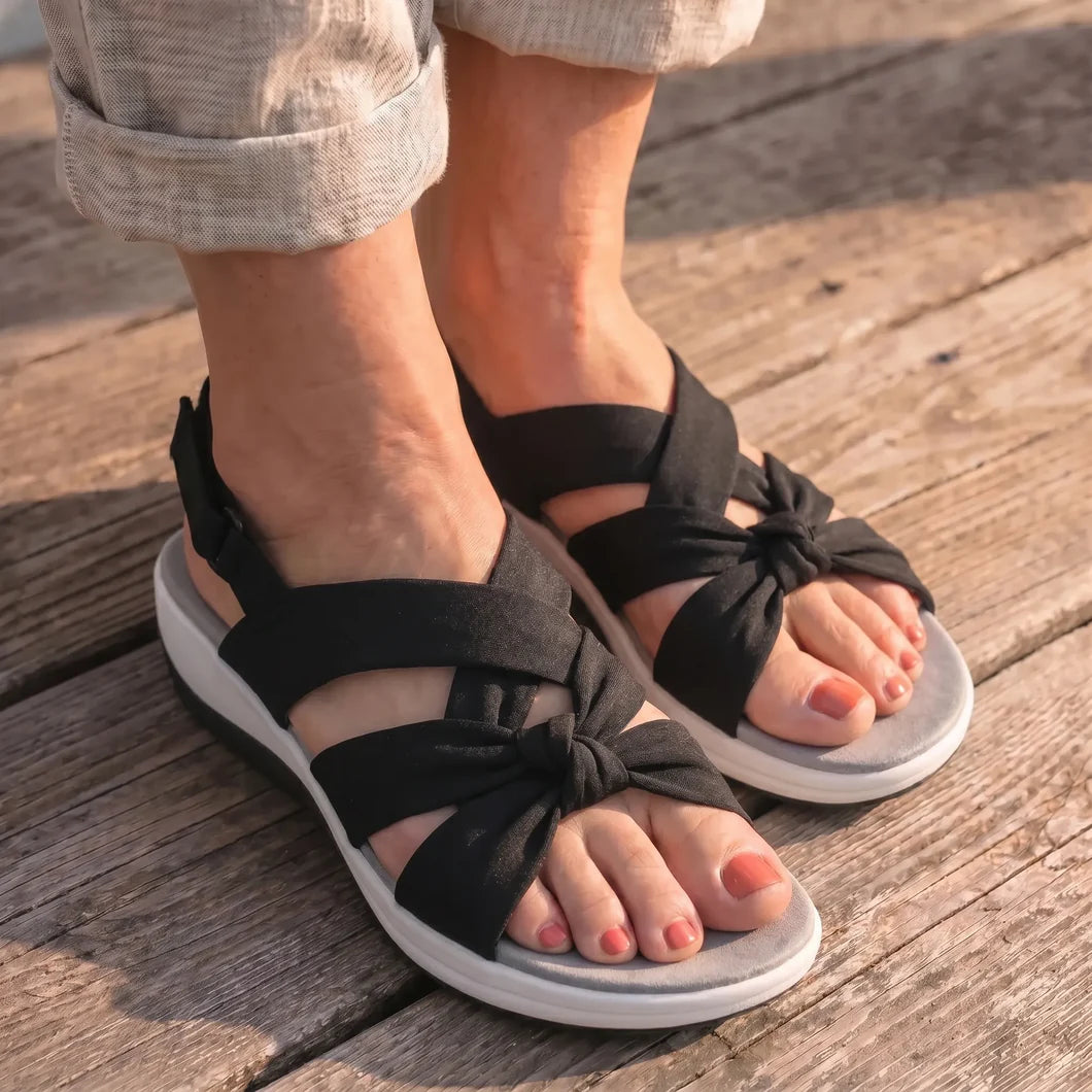 Nubéa™ - Sandales en tissu à confort orthopédique