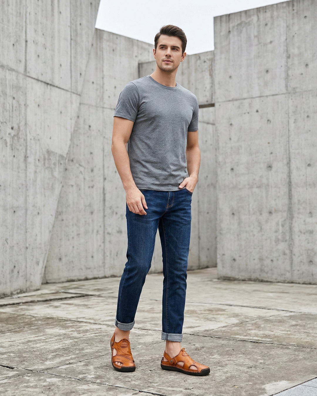 Modeline™ / Sandales Orthopédiques en Cuir