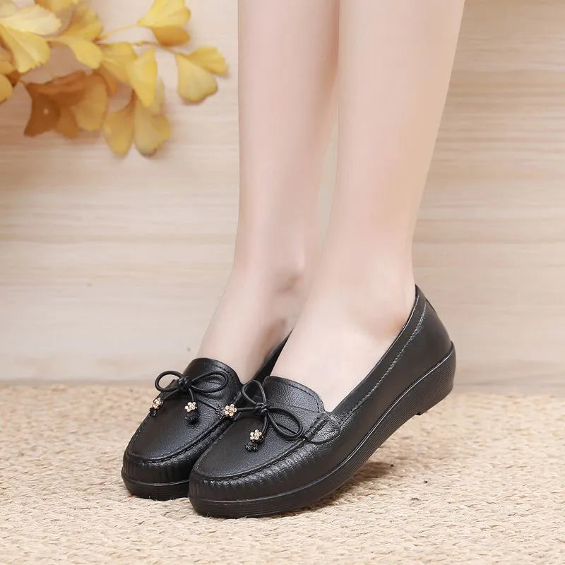 ErgoMoc™ • Mocassins Orthopédiques en Cuir pour Femme