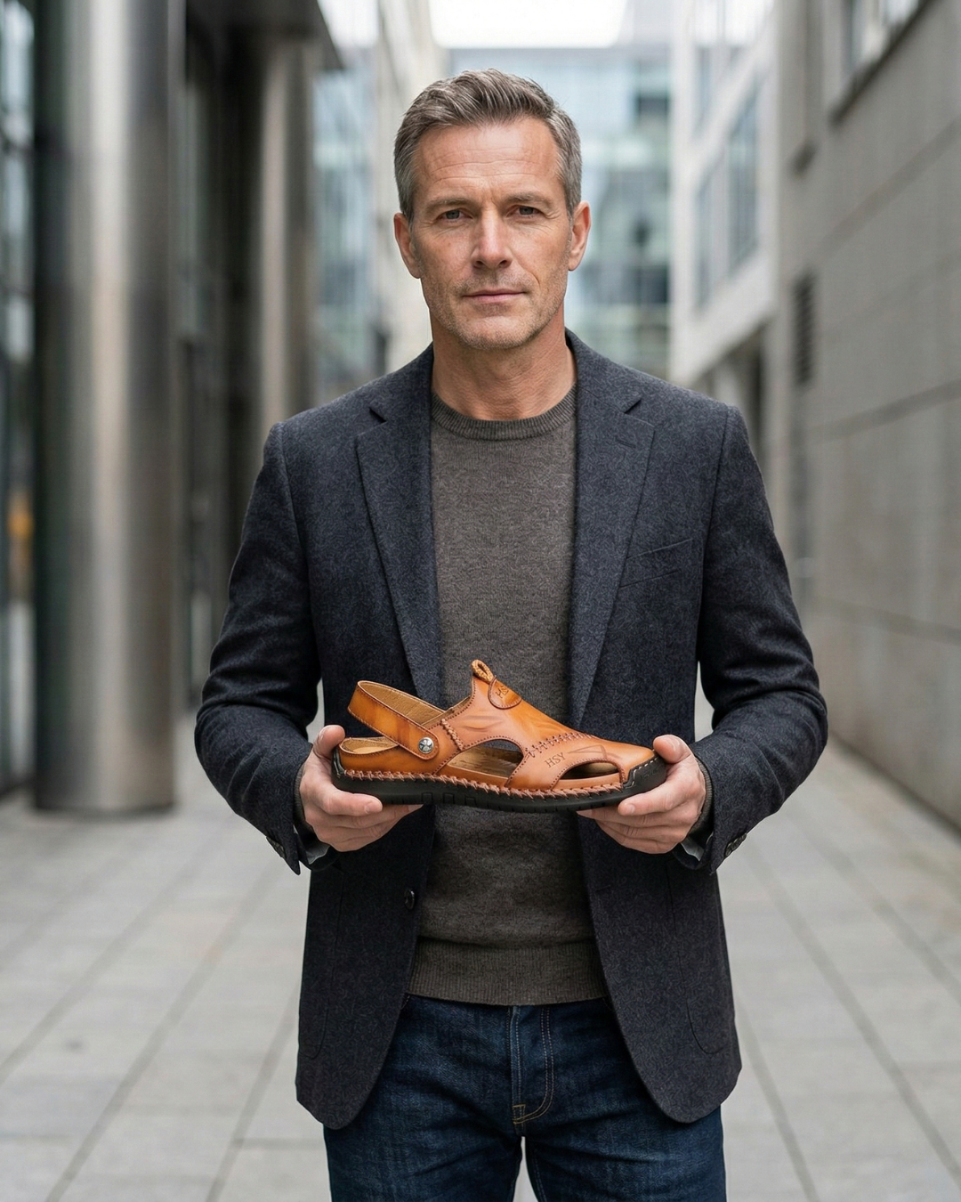 Modeline™ / Sandales Orthopédiques en Cuir
