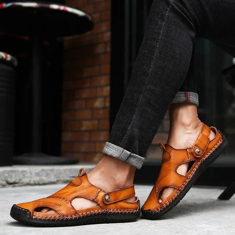 Modeline™ / Sandales Orthopédiques en Cuir
