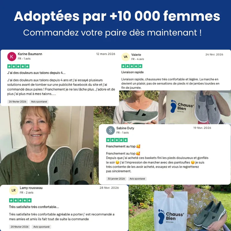 ErgoStepia™ • Baskets à confort orthopédique pour femme